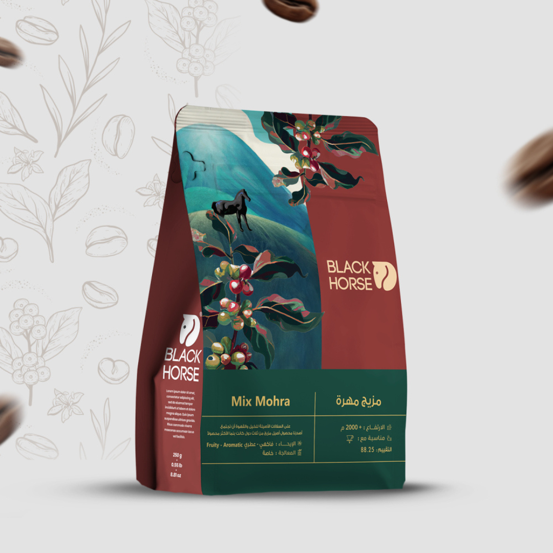 Black Horse Mohra Blend filter roast specialty coffee beans by Not Just Beans ☕
