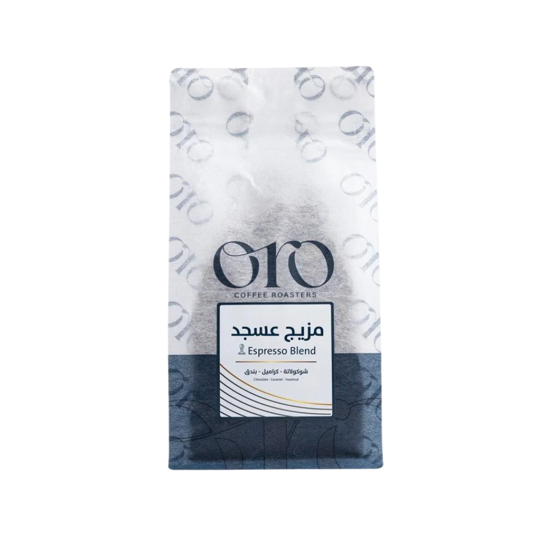 Oro Asjed Blend espresso roast specialty coffee beans by Not Just Beans ☕