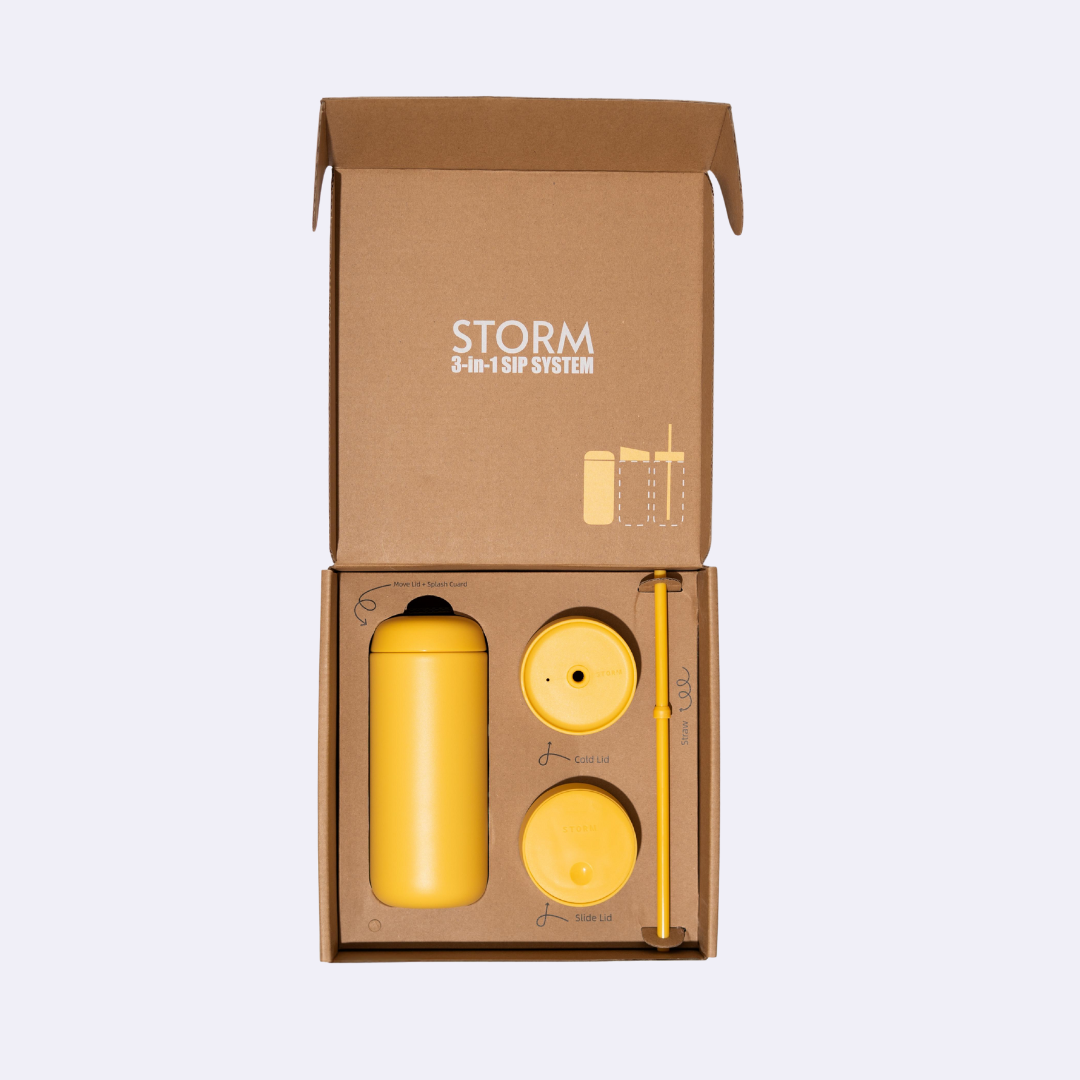 Storm Carter Mug Matte Yellow 16oz coffee mug by Not Just Beans ☕💛