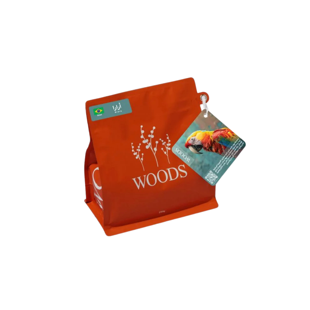Woods Arara Blend omni roast specialty coffee beans by Not Just Beans