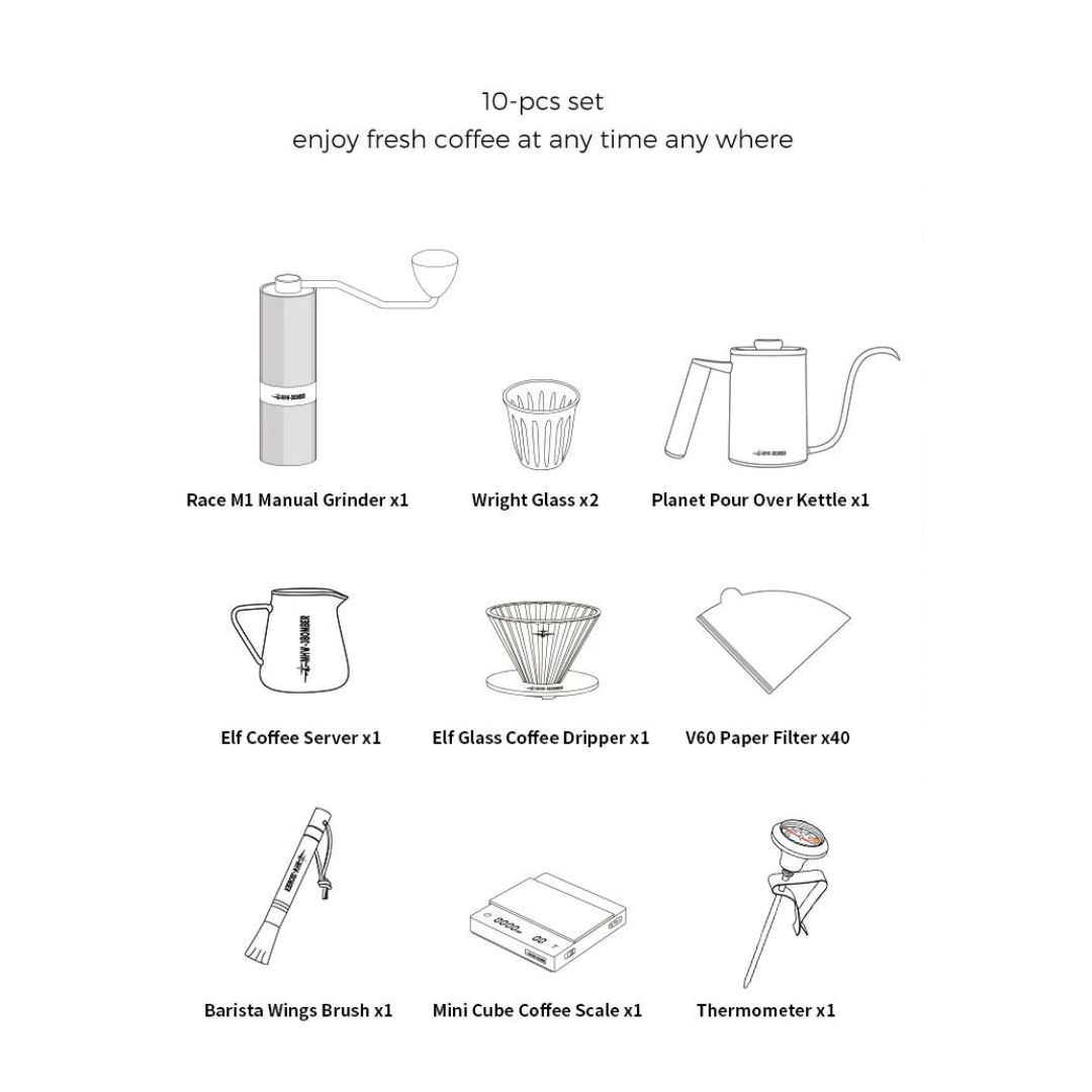 MHW-3Bomber - Drip Coffee Set Deluxe - 10in1