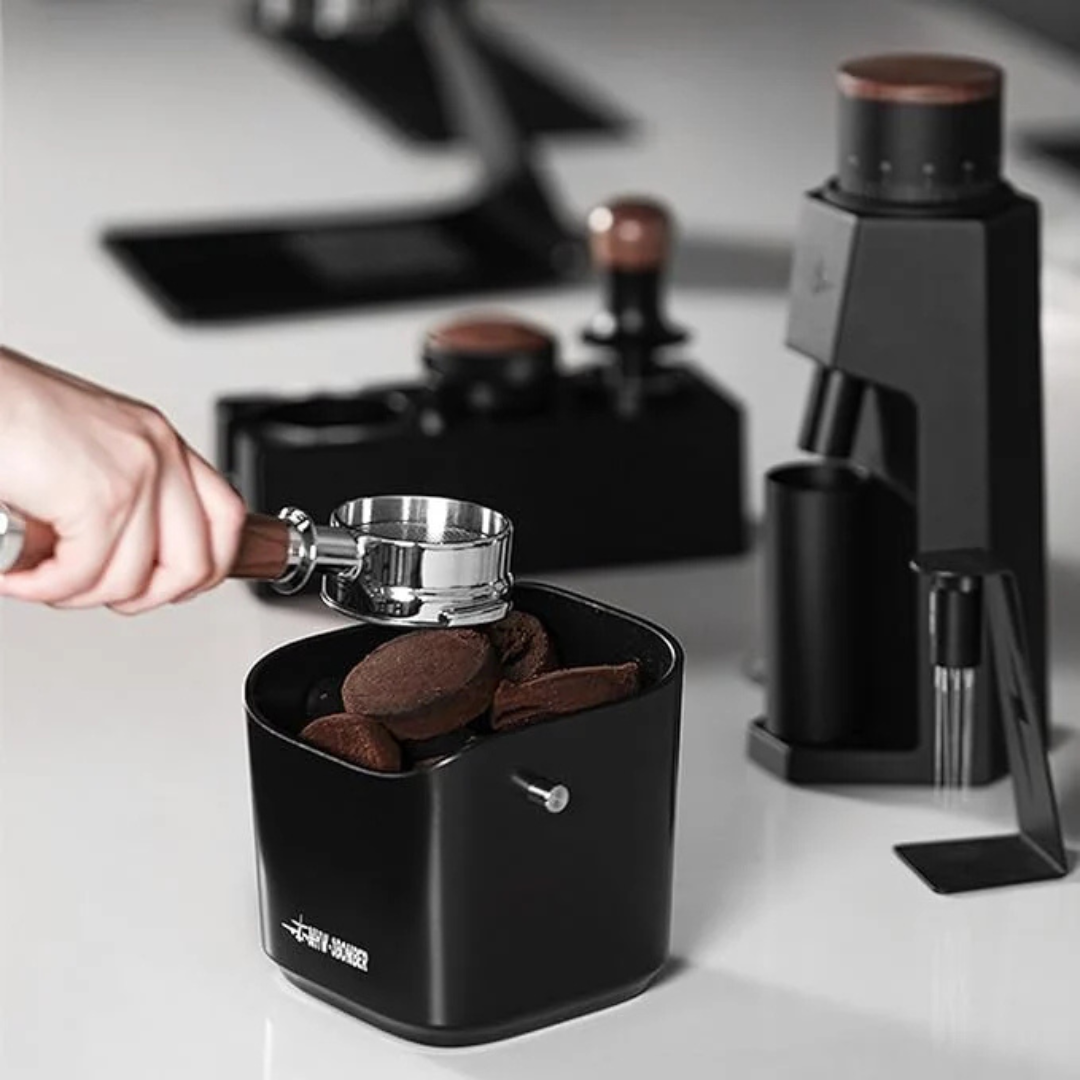 MHW-3Bomber - Coffee Espresso Square Knock Box 1200ml - Black