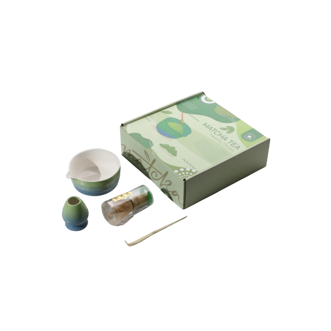 Matcha Preparation Kit – Two-Tone Green with MC12 Spout