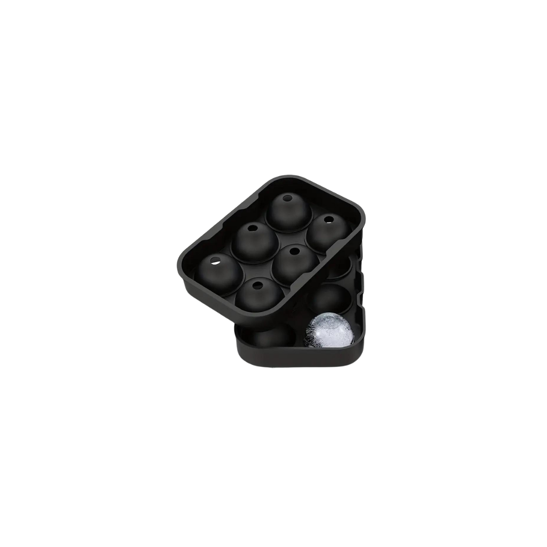 Silicone round ice cube tray for making ice spheres for coffee and cold brew drinks by Not Just Beans ☕🧊